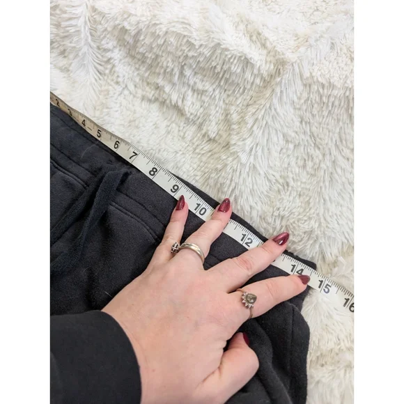 Victoria's Secret Pink Brand Black Jogger Sweatpants Elastic Waist Size Medium - Picture 8 of 10